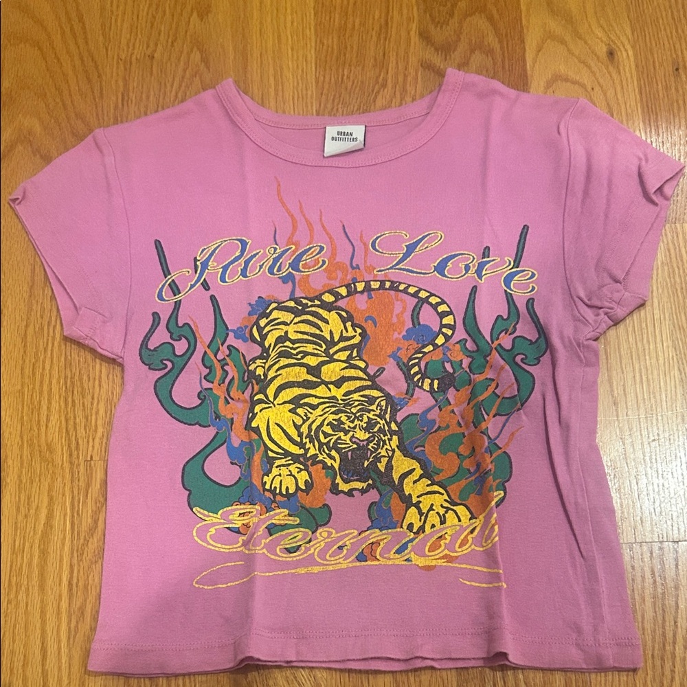 Urban Outfitters Crop Top with Tiger Graphic